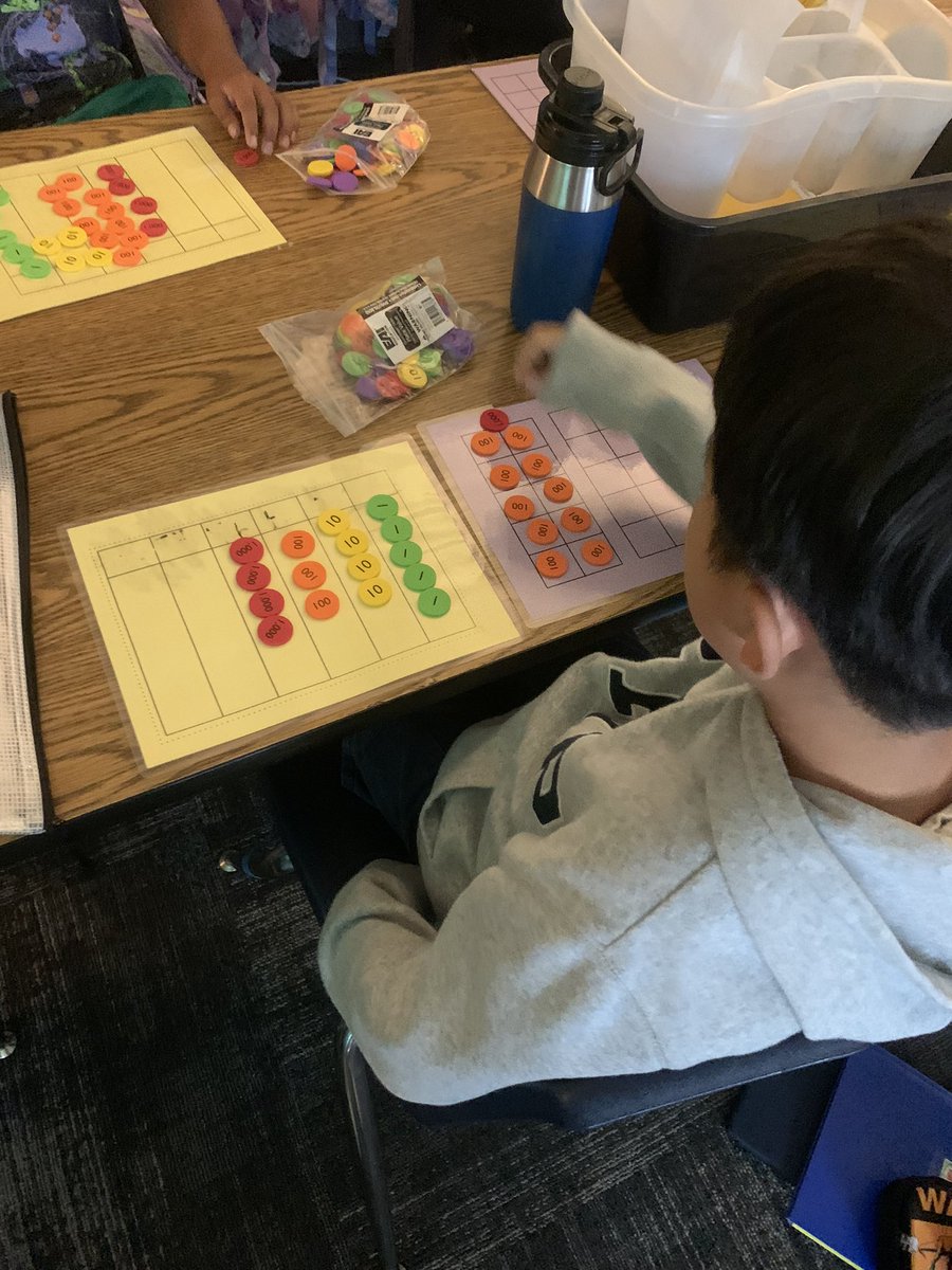 CindyYJKim's tweet photo. What happens when you double up on amazing math tools - PV disks AND 10 frames?! You get double the impact - connections and depth of understanding! So impressed with these 3rd gr STs @Independence_ES @MrsKerstenIES being organized mathematicians! @KISDMathSquad #MathKISD https://t.co/wEXulry7Iu