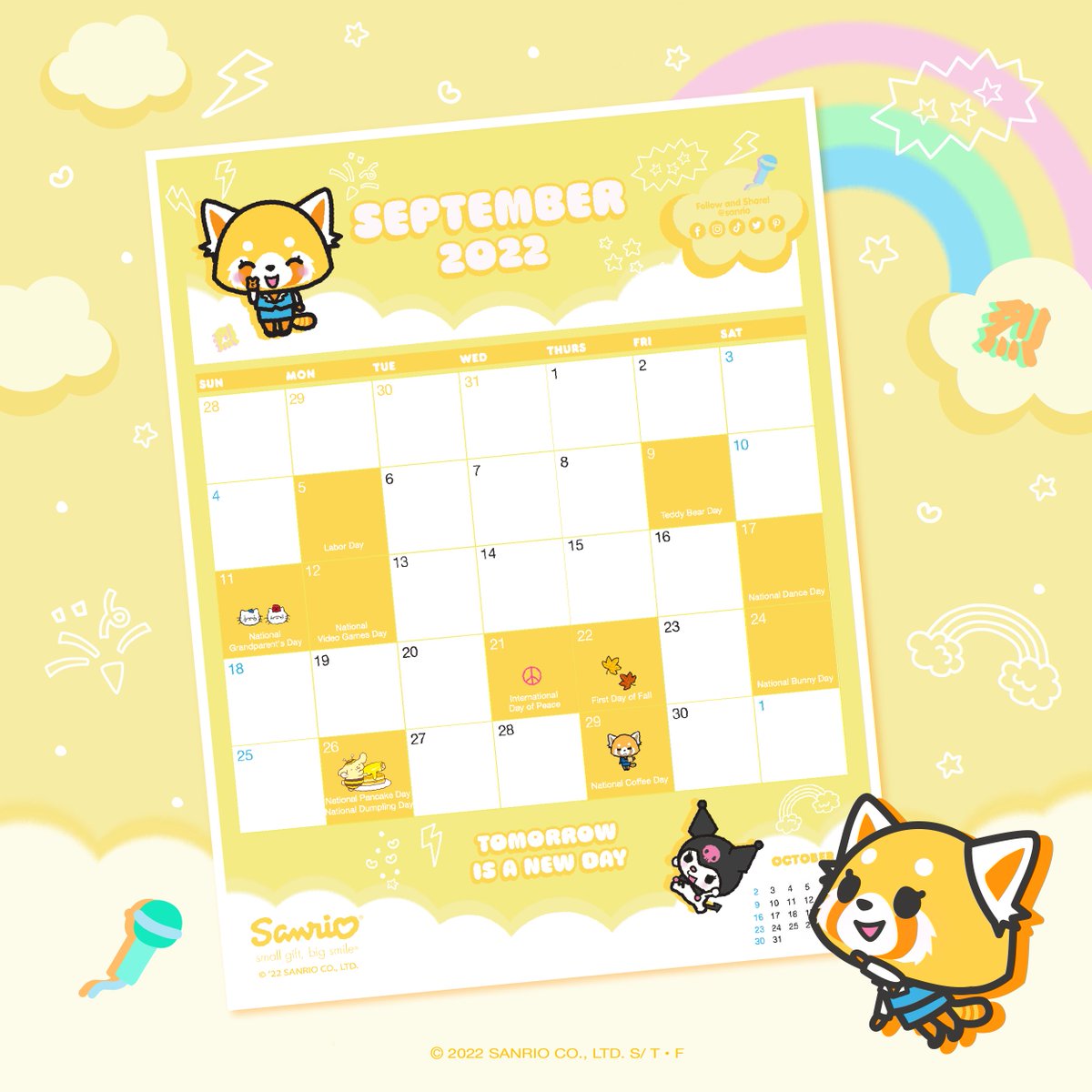 Sanrio on Twitter: "Say hello to a new month with @aggretsuko 🗓🧡
