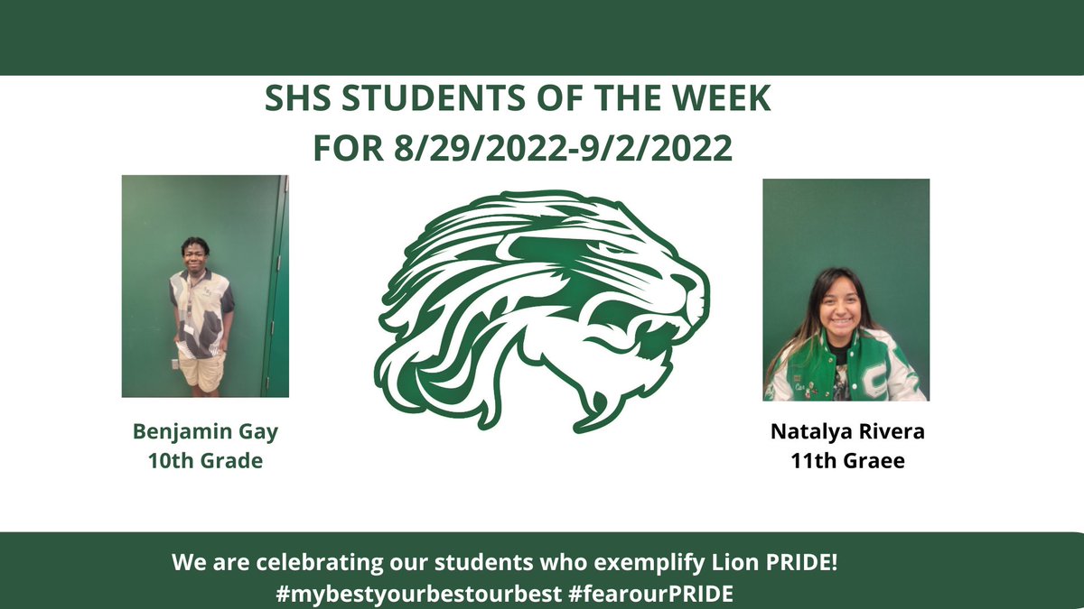 Anyone who has ever worked with me will tell you that I don’t eat lunch during the day. This year is different. Every Thursday we will be highlighting our students of the week who exemplify #LionPride! Congrats to this week’s winners who enjoyed a tasty lunch on the principal!