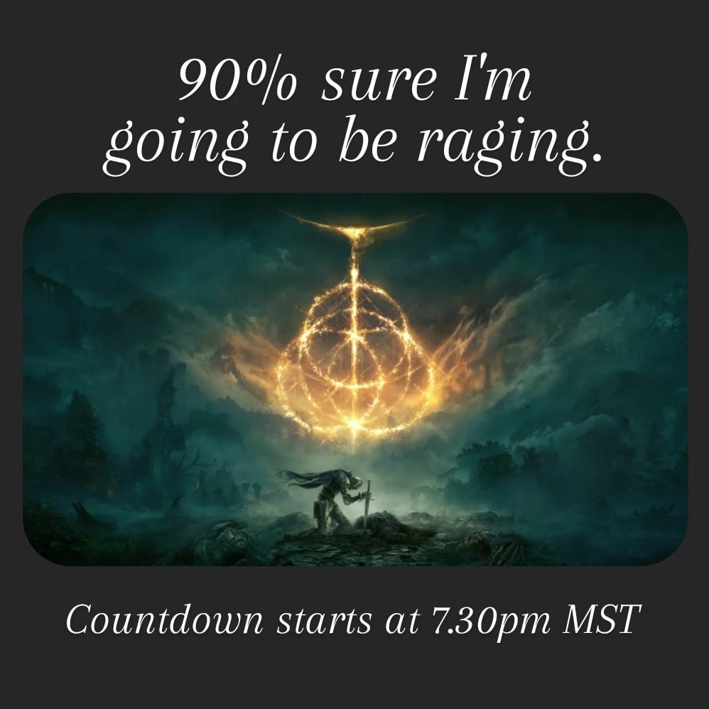 CaptMuffn's tweet photo. Definitely going to be dying a lot.
https://t.co/4OiX2UXgYx
▪︎
@twitch @eldenring @everygirlgamer @EGG_Retweets
#TwitchStreamer #TwitchStream #TwitchTV #TwitchAffiliate #GirlGamer #ThursdayNightStream #ThursdayNightEldenRing #EldenRing #ProbablyGoingToBeRaging https://t.co/3jrLZOyqj6