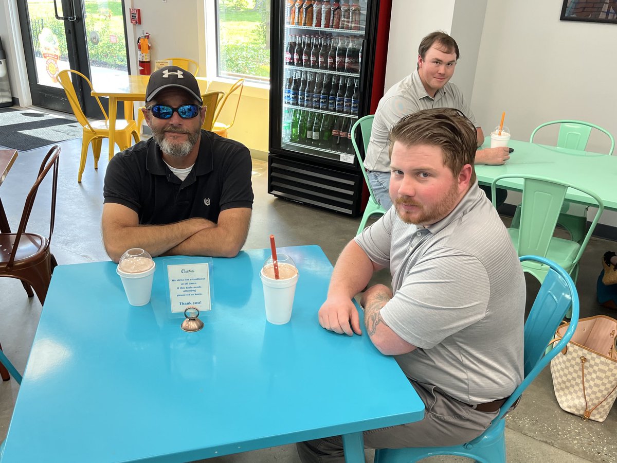 DaxAlexander1's tweet photo. The BMA “G” (Gulfport) Team took a few minutes out from a productive and hot week to enjoy ice cream at Chillville, today. Thanks Hailey for taking care of us! https://t.co/fKqjtnka86