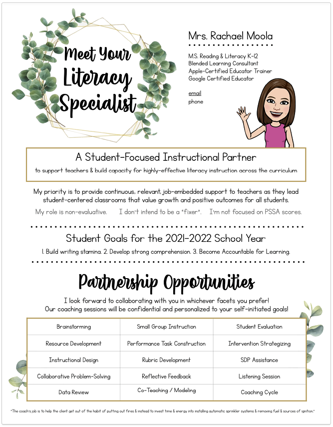 How do the instructional coaches in your school community let teachers know they're available?

Consider sharing this "coaching one pager" for inspiration!

(Via @TeachBoost)

blog.teachboost.com/advertise-your…