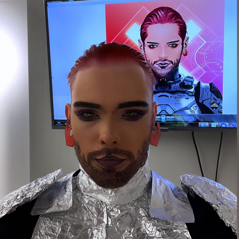 LatyshDaniil's tweet photo. @0xElectricsheep @UltiverseDAO #ElectricSheep #2ES3 @UltiverseDAO @0xElectricsheep Finally We did it.
Make up 1,5hr thx my sweetheart😻
Armour Aluminium Foil
Earrings carton.
Filters only eyes and hair colour
Rarity 1/7.800.000.000
I was first and would like to be last 🙃 https://t.co/b78hkRvNqy