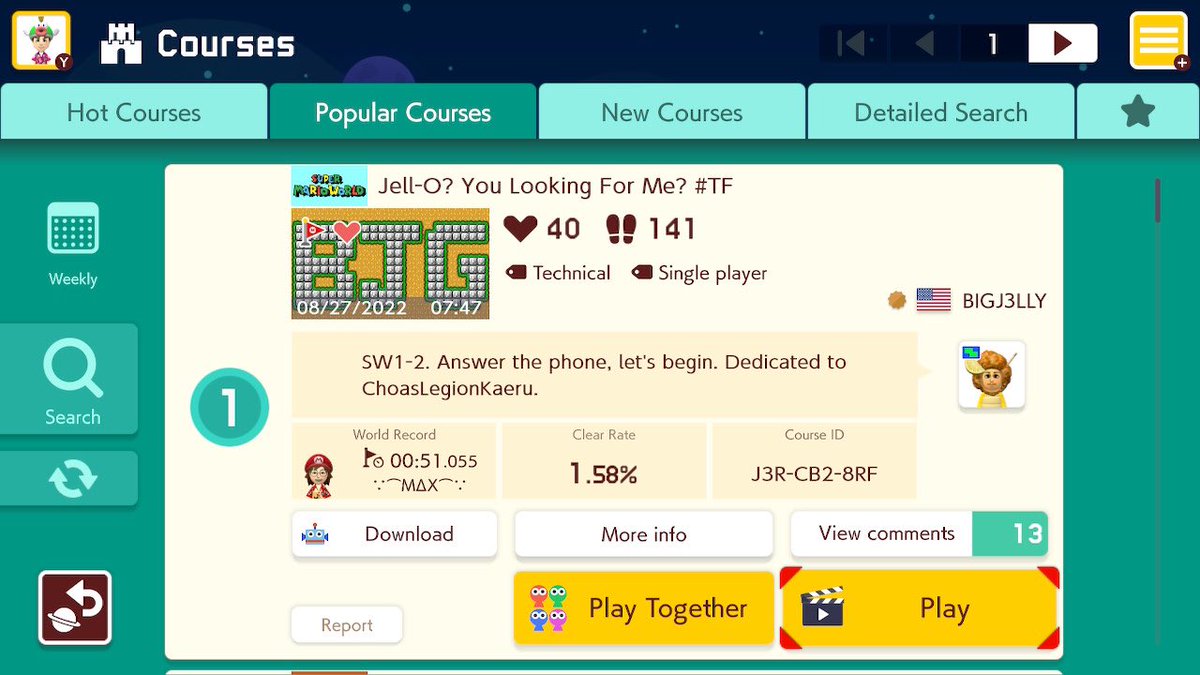 coryisntfunny's tweet photo. @bigj3llygaming Congrats on making it to number 1 in popular super expert! https://t.co/BN1eyADq1G