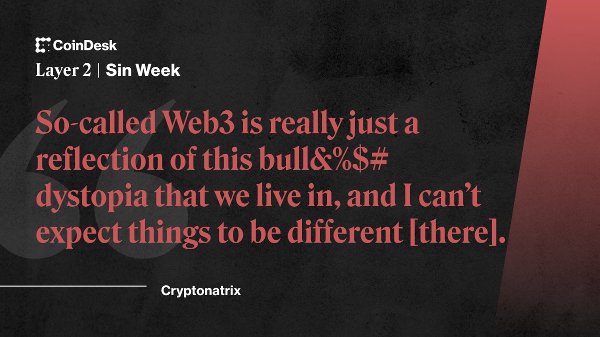 CoinDesk's tweet photo. Web3 supposedly promises a new model of the internet, free from the restrictions that plague the centralized Web2 — but for sex workers, the same old patterns of censorship occur even in this brave new era.

A report for #SinWeek: https://t.co/hjyQsH7wdP https://t.co/NORw5tFw5S