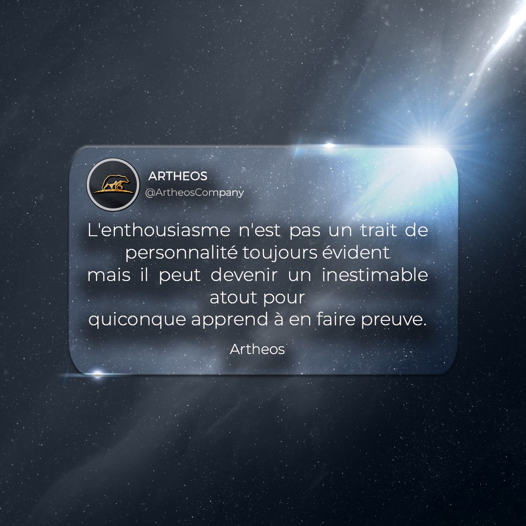 ArtheosCompany's tweet photo. Voici un des enseignements d'Andrew Carnegie ✨
Et toi, qu'est-ce qui te rend le plus enthousiaste ? 
Une belle opportunité ? Une journée ensoleillée ? La réalisation de tes rêves ? Une soirée entre potes ? Partage nous ton enthousiasme 😎
#investissement #nouveauté #NFTCommunity https://t.co/Fgujh8AW33