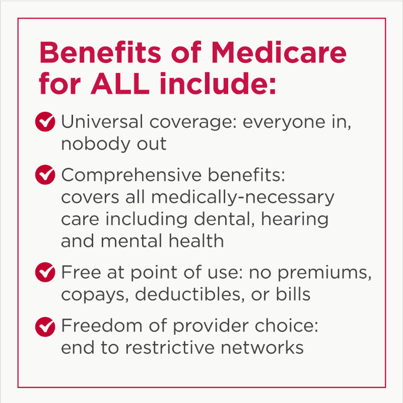 NationalNurses's tweet photo. Nurses know: Our health care system is broken. We need free and guaranteed health care, at the point of service, for every person.