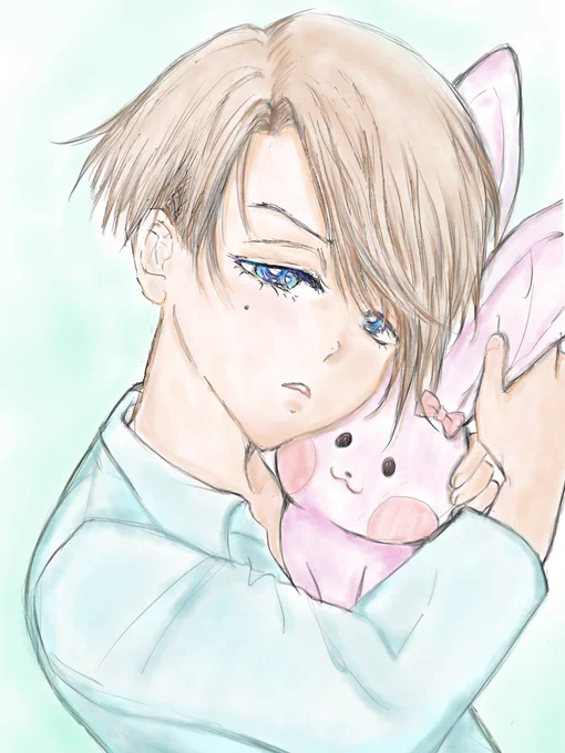 朝は苦手なん⋯ ⋯⋯はよー。#挨拶 #落書き #落書きギルド #イラスト好きさんと繋がりたい 