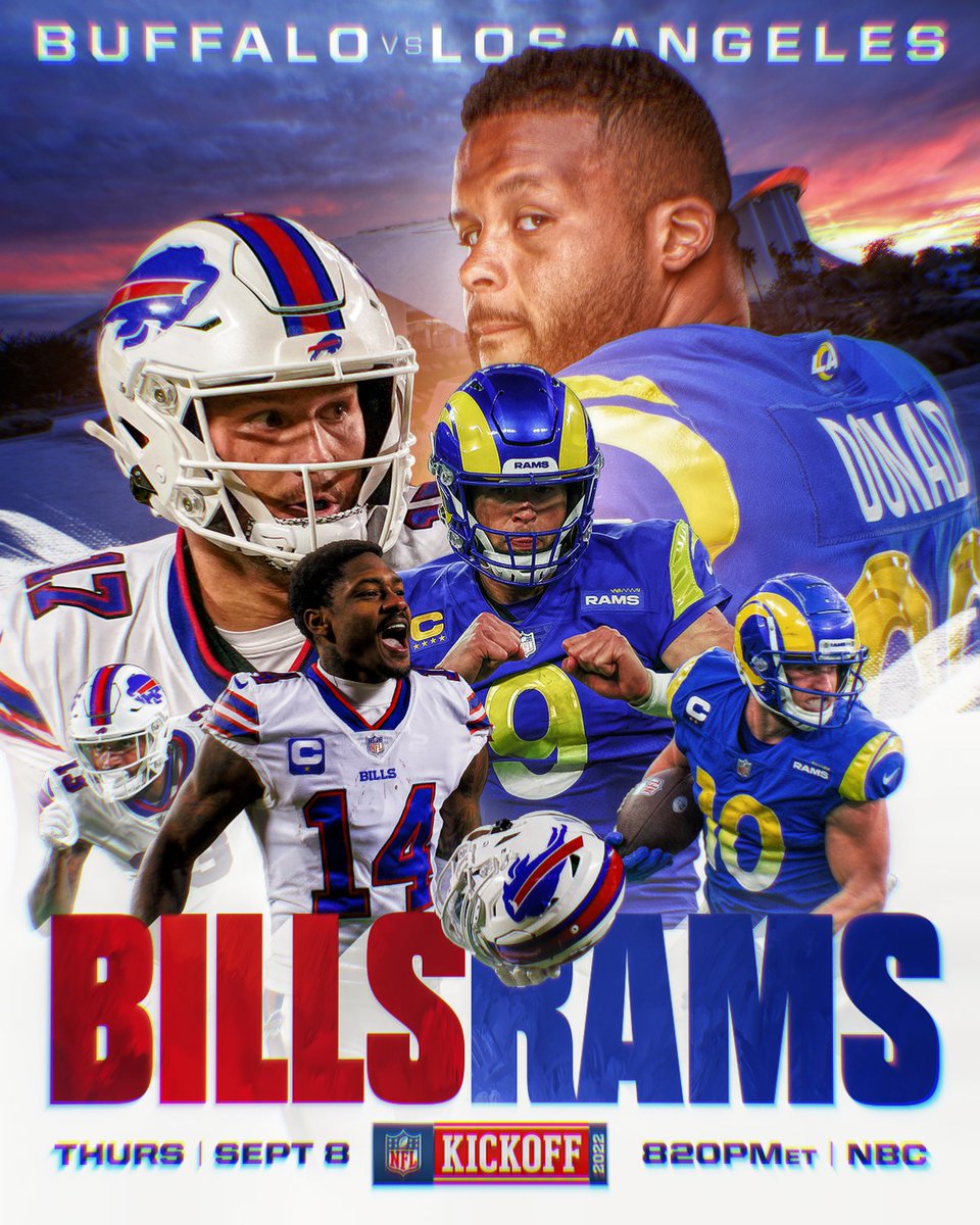 NFL On Twitter Exactly One Week From Now Kickoff2022 BUFvsLAR Nfl on twitter exactly one week from now kickoff2022 bufvslar