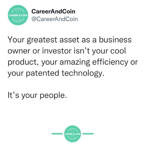 CareerAndCoin's tweet photo. 🎯People > Everything https://t.co/Q7N7fn7CPS