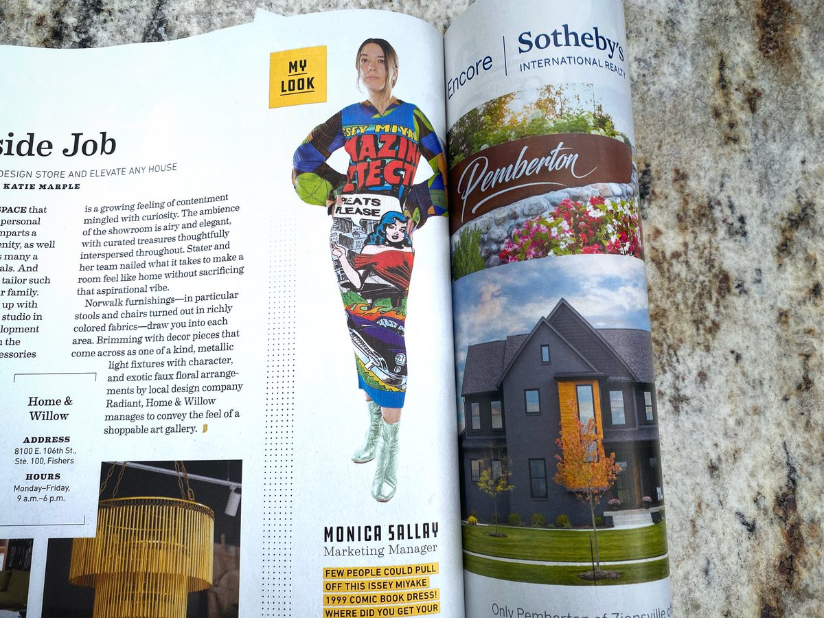 Grateful to be in <a href="/IndyMonthly/">Indianapolis Monthly</a> this month donning Miyake Pleats 💙