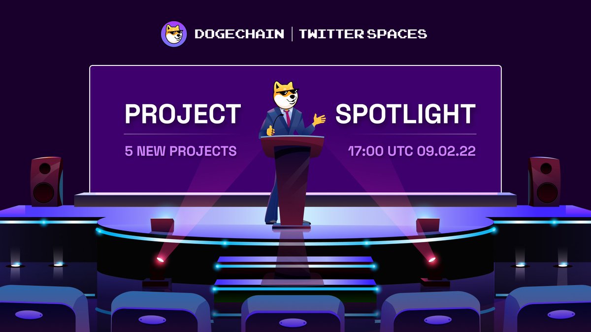 DogechainFamily's tweet image. Join the #Dogechain team for our first 'Project Spotlight' tomorrow 09/02/22 at 17:00 UTC ⏰

We will be discussing exciting developments and have guest appearances by some of the teams building on Dogechain 🛠

Don't miss it Shibes: 
🌐