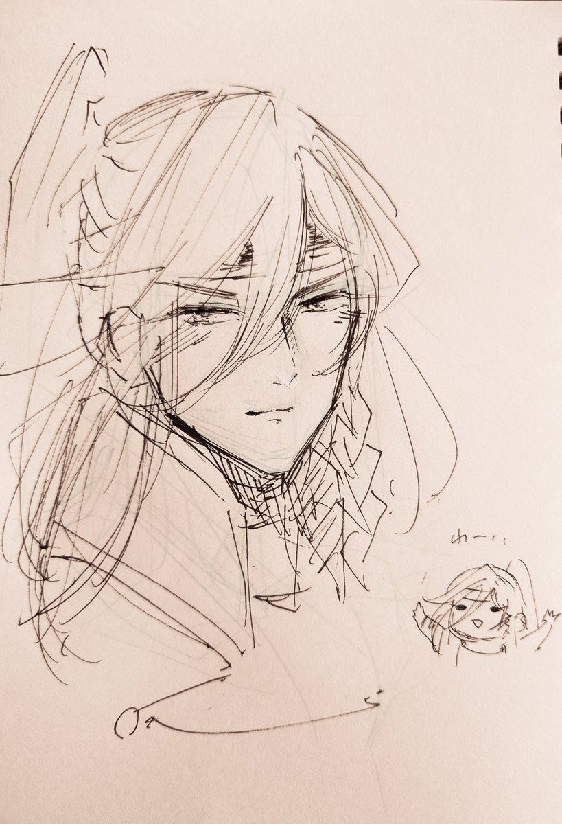 極めのかみくん殴り書きシュッシャ…今やってる原稿でちゃんと描いてるのでゆるぴて…😂 