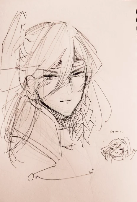 極めのかみくん殴り書きシュッシャ…今やってる原稿でちゃんと描いてるのでゆるぴて…😂 