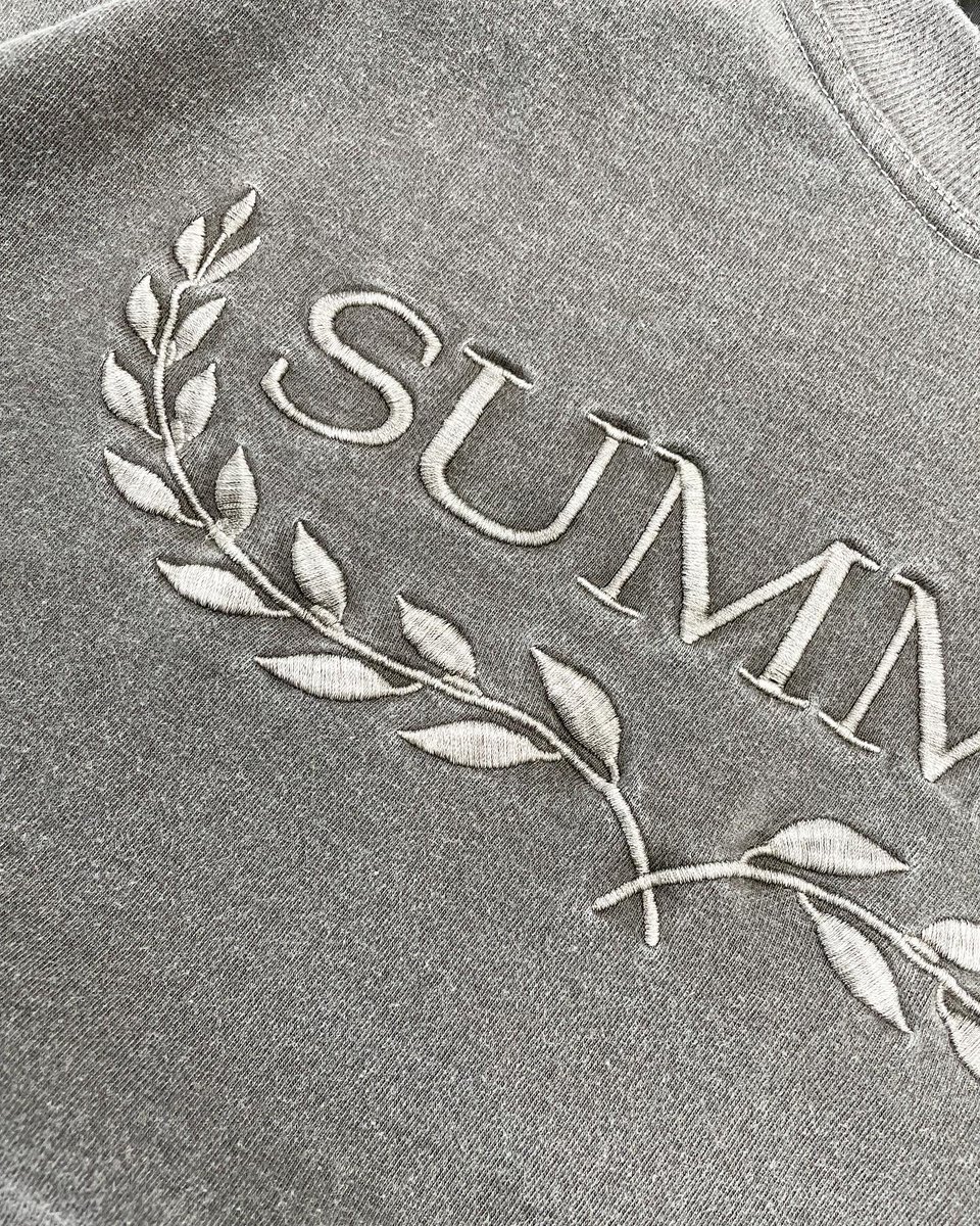 Summit_UK's tweet photo. A special release for Fall 22 - The heavyweight laurel t-shirt, race inspired, new dye techniques used to create a fade on the embroidery.  https://t.co/NkwozSsa6e https://t.co/jy4wADkUdO