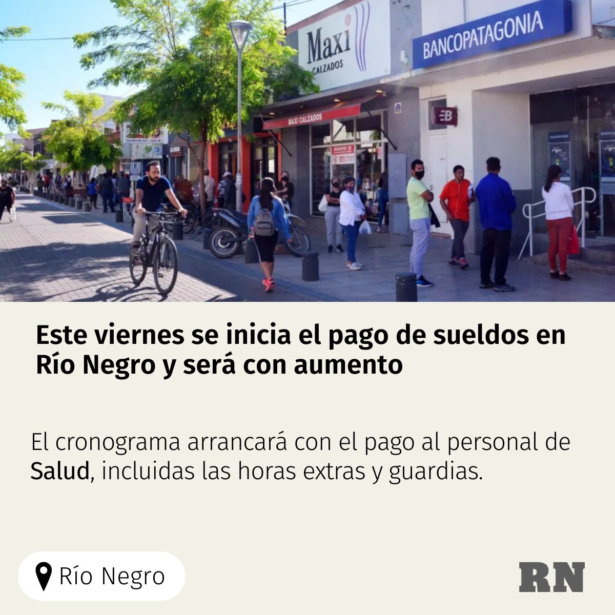 rionegrocomar's tweet photo. 💵 #PagoDeSueldos
📅 Este viernes se inicia el pago de sueldos en Río Negro y será con aumento.
🔎 ¿Cuándo cobrás? Mirá el cronograma 👇 https://t.co/hbidNKmFH7 https://t.co/M5icJTEQ74