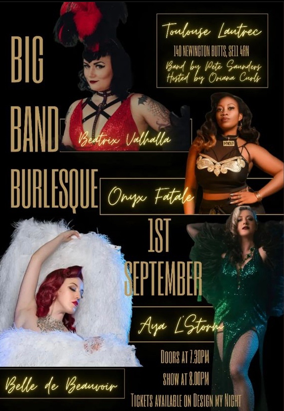 Big Band Burlesque tonight and we cannot wait! Only a few spaces left. Go and nab yours now! designmynight.com/toulouse-lautr…