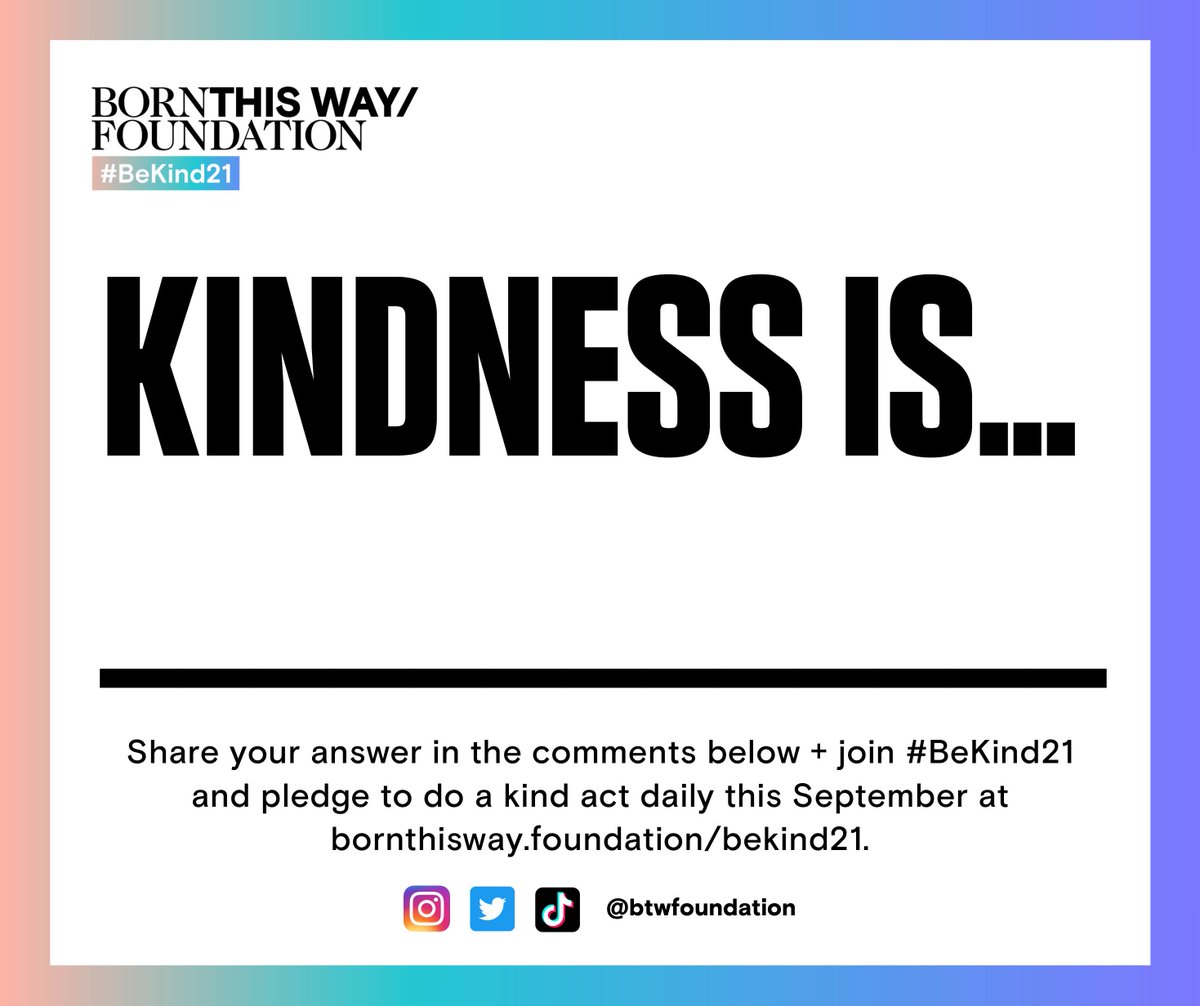 LAFSDK8's tweet photo. Today is the first day of 2022's #BeKind21! The Lafayette School District is proud to once again join with our community partners and the Born This Way Foundation to practice 21 days of being kind to ourselves and to each other. Join us!

What is kindness to you? #BeKind21 https://t.co/HvO7Soy3dN
