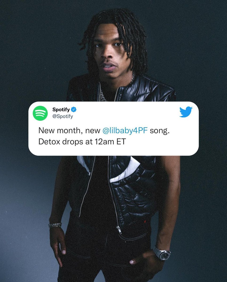 CBFW2040's tweet photo. LIKE this tweet if you're ready!
#DETOX by @LilBaby4PF at 12am ET https://t.co/70ElmxvTSN