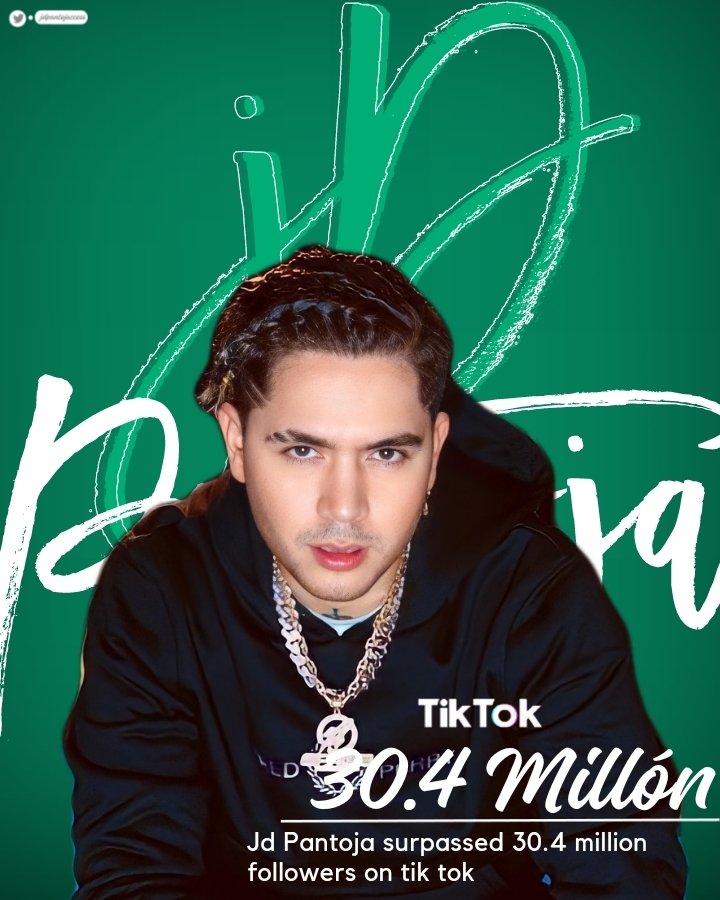 JDChartData's tweet photo. JD Pantoja superó los 30.4 millones de seguidores en tik tok https://t.co/EVouDfzQVU
