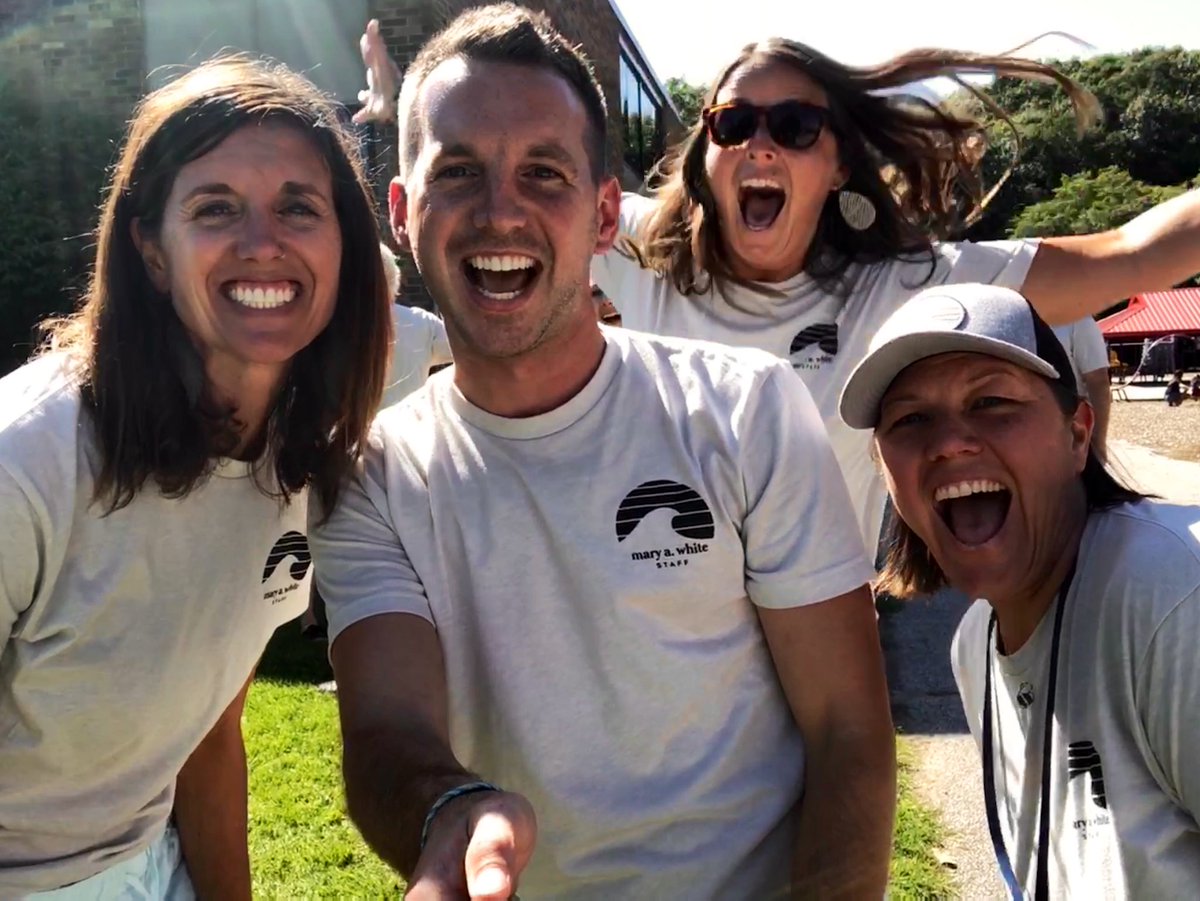 New staff shirts = selfie stick