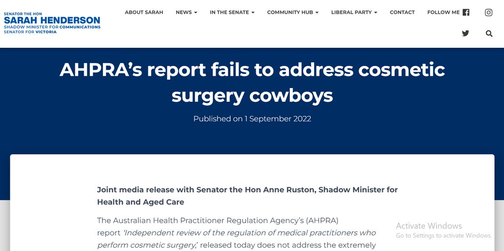 ASAPSau's tweet photo. ASAPS is pleased to see bipartisan support for major reform of the sector - far beyond what is proposed by AHPRA or the Inquiry's report. 

A weakening of patient safety measures cannot be tolerated. 

#asaps #cosmeticcowboys #specialistsurgeons #ahpra

https://t.co/SspA08zCuJ https://t.co/eZ17nb5Lxf