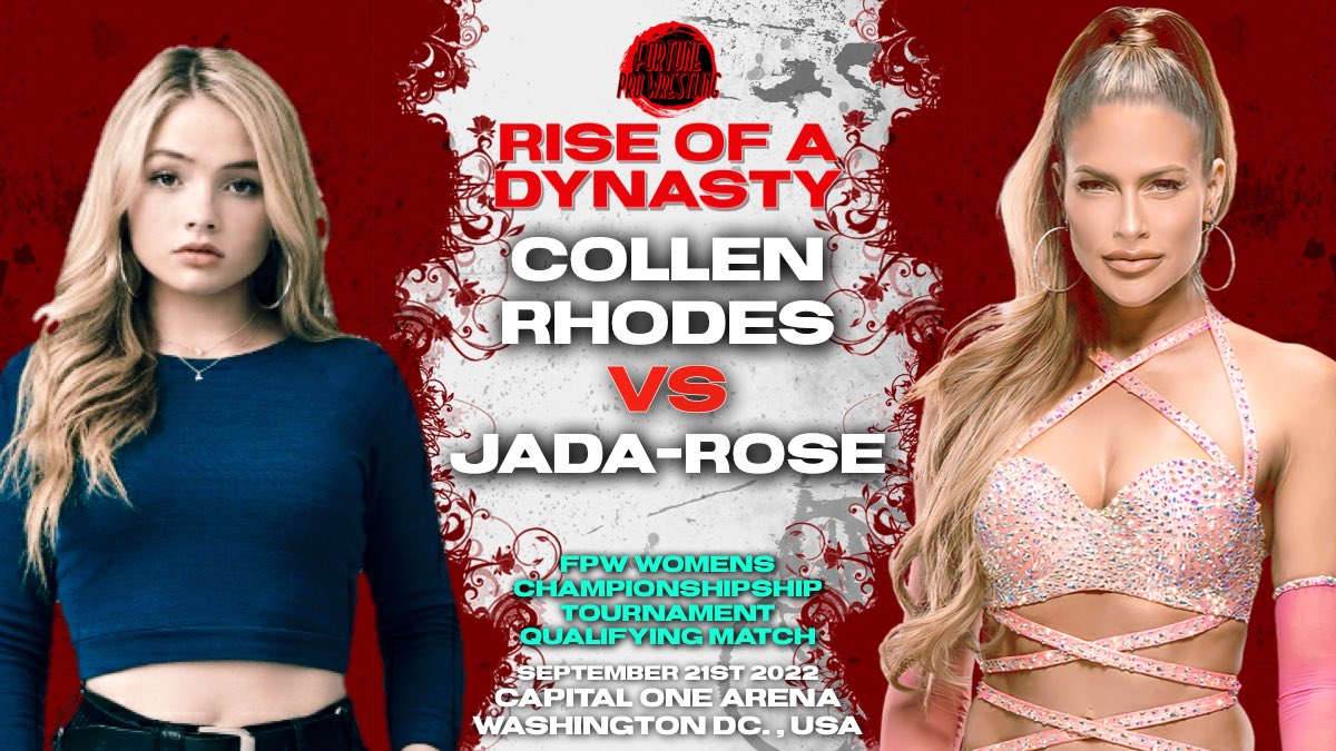 FORTUNEPW's tweet photo. YOUR EYES DO NOT DECEIVE YOU

@daydreamrhodes will now battle  @ThornOfToxicity to determine who advances to the FPW Women’s Championship Tournament!

Can Collen beat one of the best, or will Jada-Rose turn this daydream into a nightmare?

#FortuneROAD #RoadToADynasty https://t.co/4GSG1eBkjM