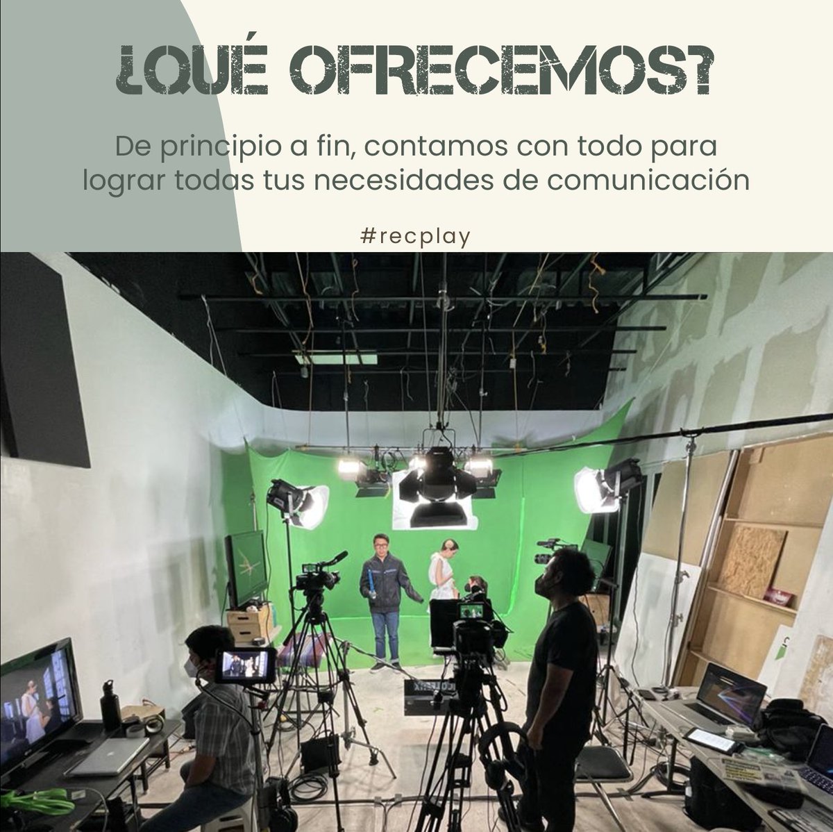 recplaymex's tweet photo. De principio a fin, contamos con todo para lograr todas tus necesidades de comunicación. #somosrecplay #producción #creativos #recplay #post #audio #video #foro https://t.co/ShcJKHodnA