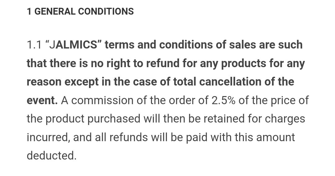 Fleen89's tweet photo. I think the reason card disputes go against their policy is because if we win our dispute we get 100% back but according to their policy they keep 2.5% of our money if the event is canceled. Which is total BS! We deserve 100% refunded!! #JalmicsRefundNow https://t.co/dvjmptnQbB