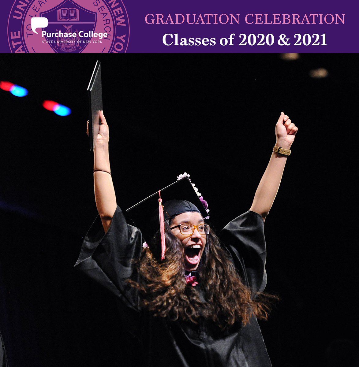 If you haven't already registered, don't miss the September 5th deadline to RSVP for the Graduation Celebration honoring the Classes of 2020 and 2021.  
Help spread the word by sharing with your friends and former classmates. purchase.edu/alumni/graduat…
