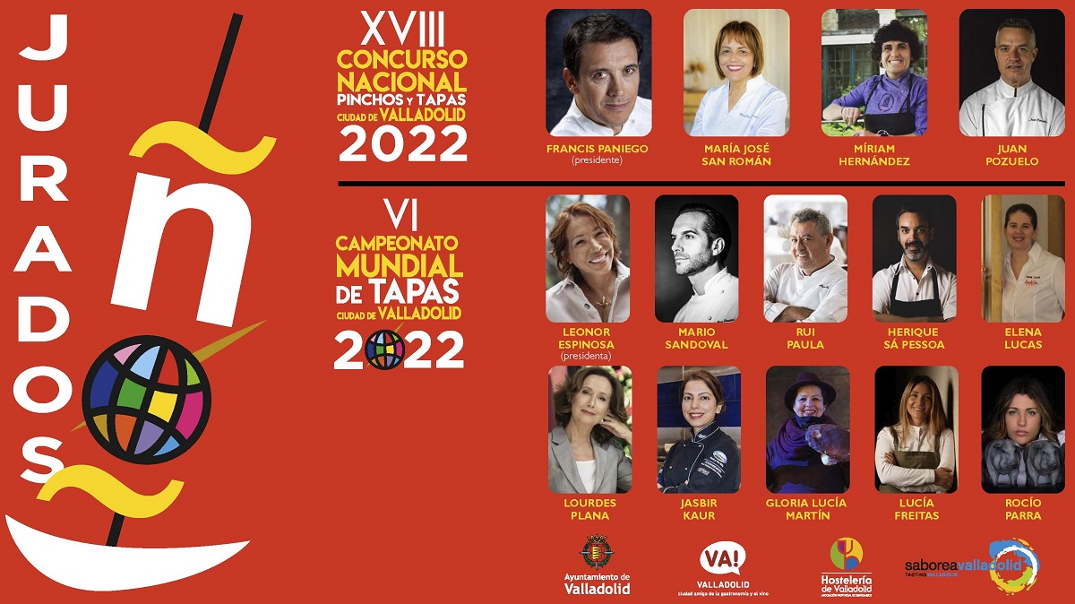 MJose SanRoman <a href="/elmonastrell/">Monastrell</a> , <a href="/MujeresEnGastro/">MujeresEnGastronomía</a>, <a href="/miriampregonero/">miriam pregonero</a>  <a href="/ACYRE_/">ACYRE MADRID</a> <a href="/MadridCalidad/">M Producto Certificado</a>    y <a href="/juanpozuelo/">Juan Pozuelo</a> Integran el jurado profesional que preside @FrancisPaniego en el  @CNPinchosVLL 2022 
y 9 ⭐️Michelin Jurado Campeonato Mundial <a href="/gastronomicomON/">Gastronomicom News</a> 
lasrecetasdecarol.com/concurso-de-pi…