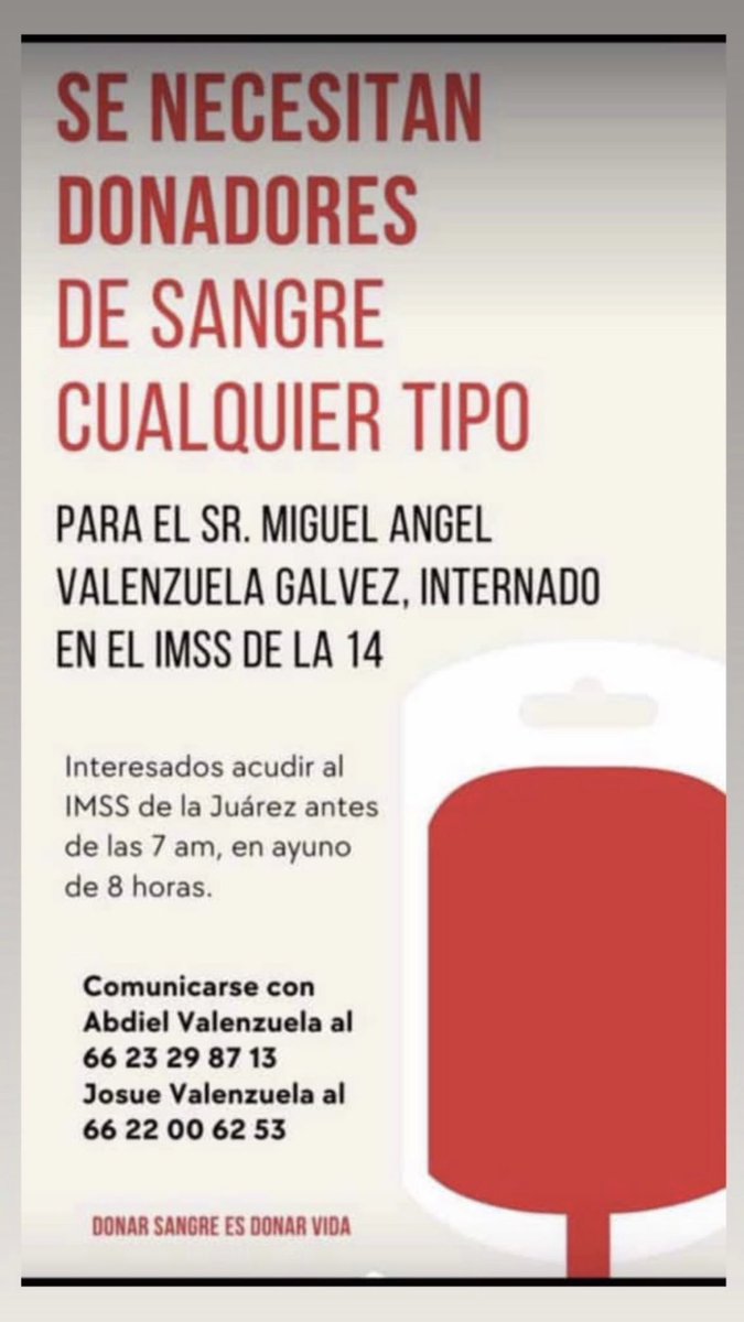 SesyVal's tweet photo. Si alguien puede donar, se le agradece infinitamente 🙏🏼🩸

Su RT ayuda muchísimo también 🥺 https://t.co/uqRzZmgjWE