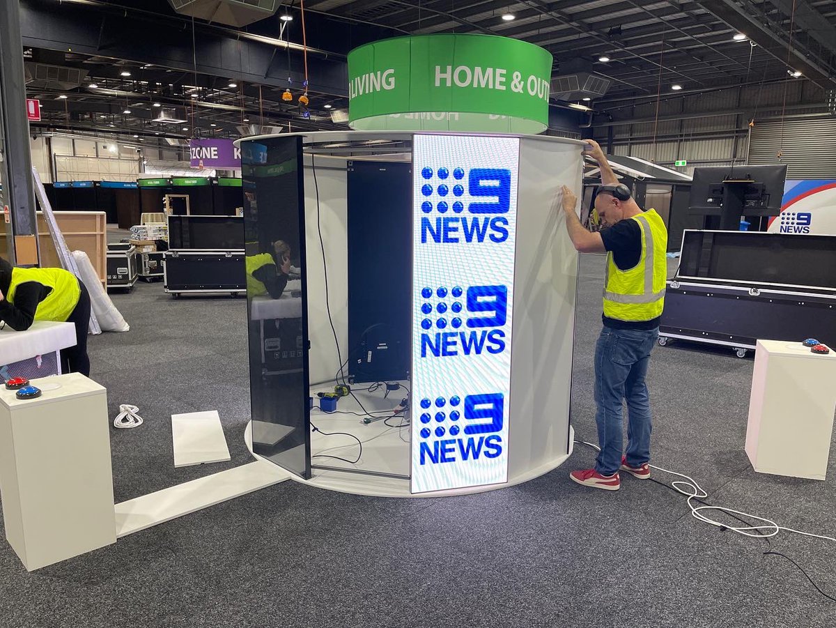 HypedMedia's tweet image. Some behind the scenes of our team in Adelaide working on this fab interactive build for @channel9 @royaladelaideshow #hypedmedia #channel9 #channelnine #royaladelaideshow #interactive #led