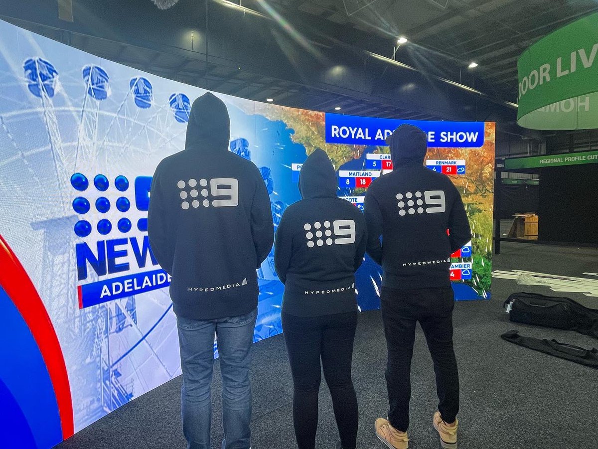 HypedMedia's tweet image. Some behind the scenes of our team in Adelaide working on this fab interactive build for @channel9 @royaladelaideshow #hypedmedia #channel9 #channelnine #royaladelaideshow #interactive #led