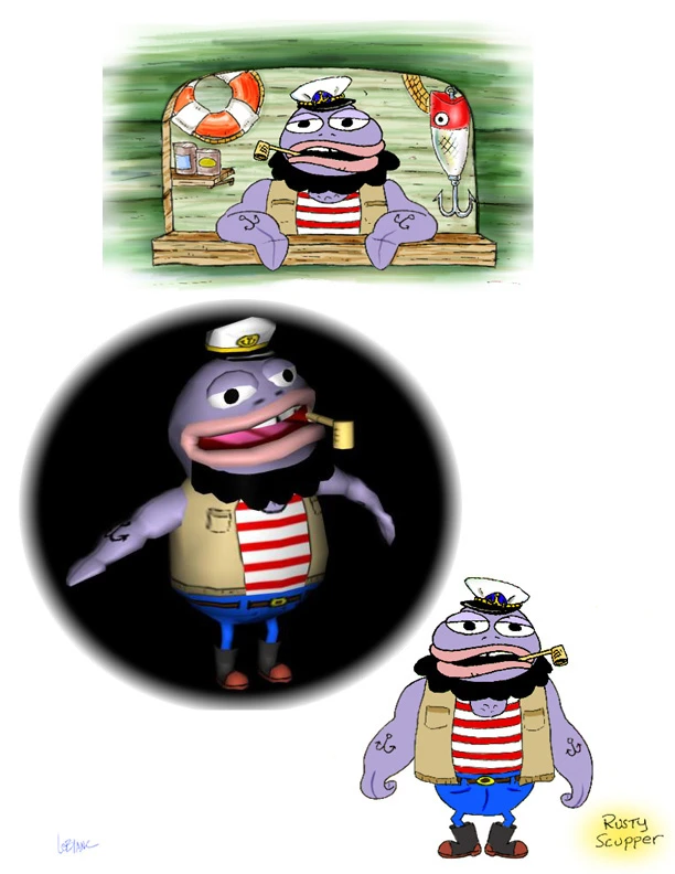 💚 on Twitter "Concept art and 3D models for the video game "SpongeBob