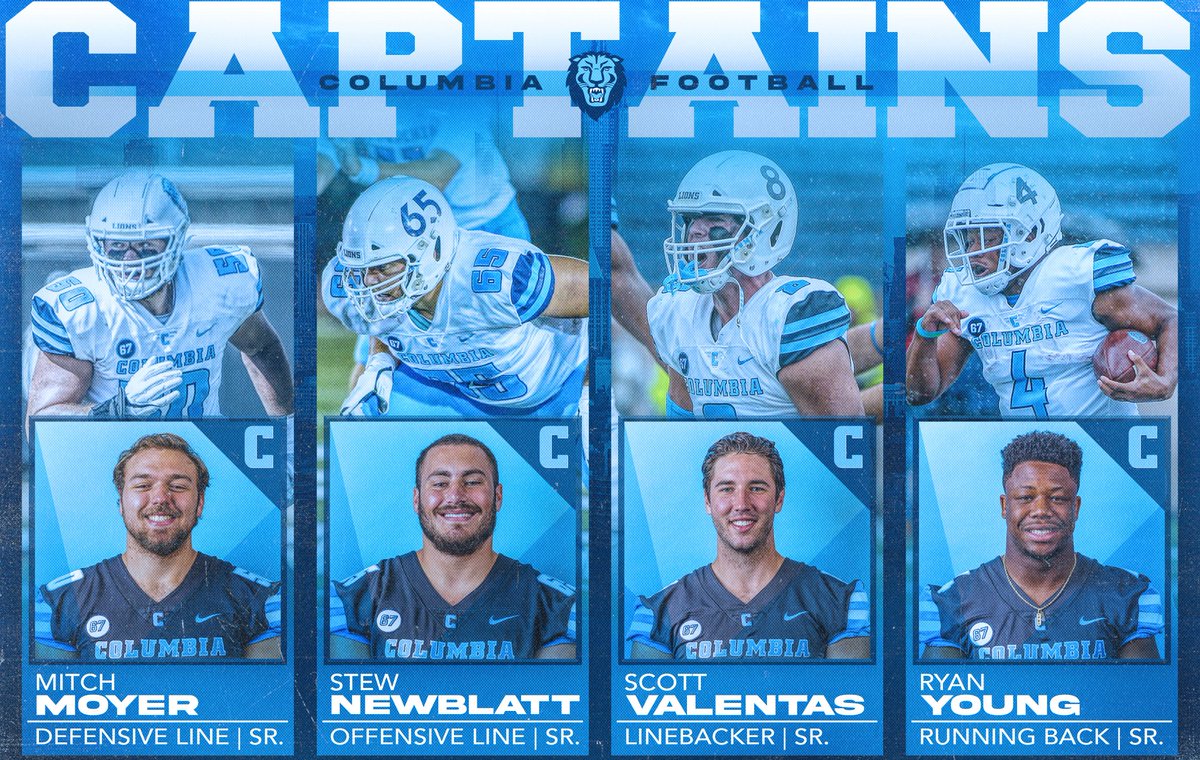 CULionsFB's tweet photo. Congratulations to your 2022 Columbia Football Captains!🦁

#OnlyHere | #CUinNYC https://t.co/ZlmpSfJ9zB