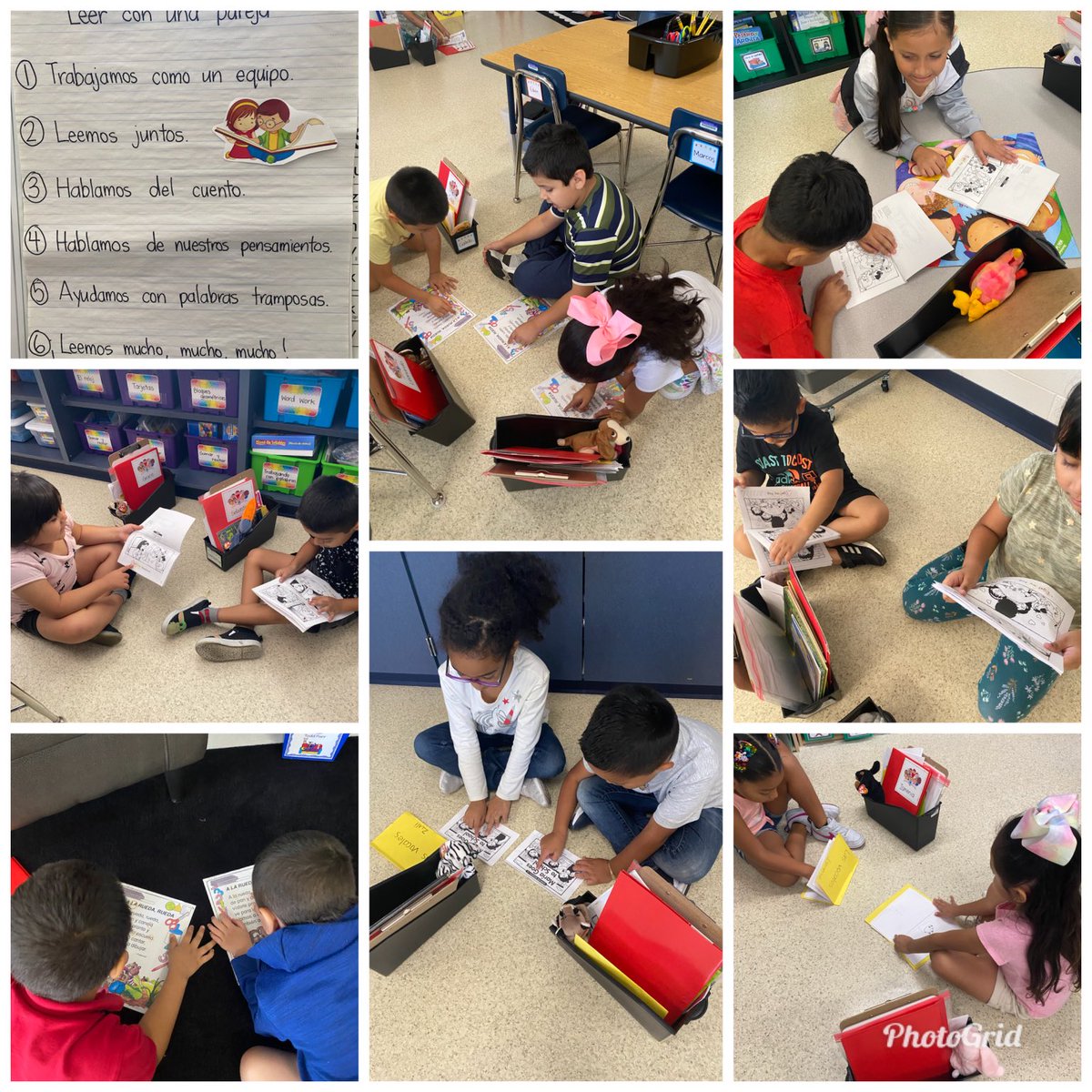 KarenStyz's tweet photo. We had so much fun reading with partners today in first grade!  Compartimos nuestro amor por los libros. 📚❤️ ⁦@D59SaltCreek⁩  #d59learns https://t.co/An9nSzVKPX