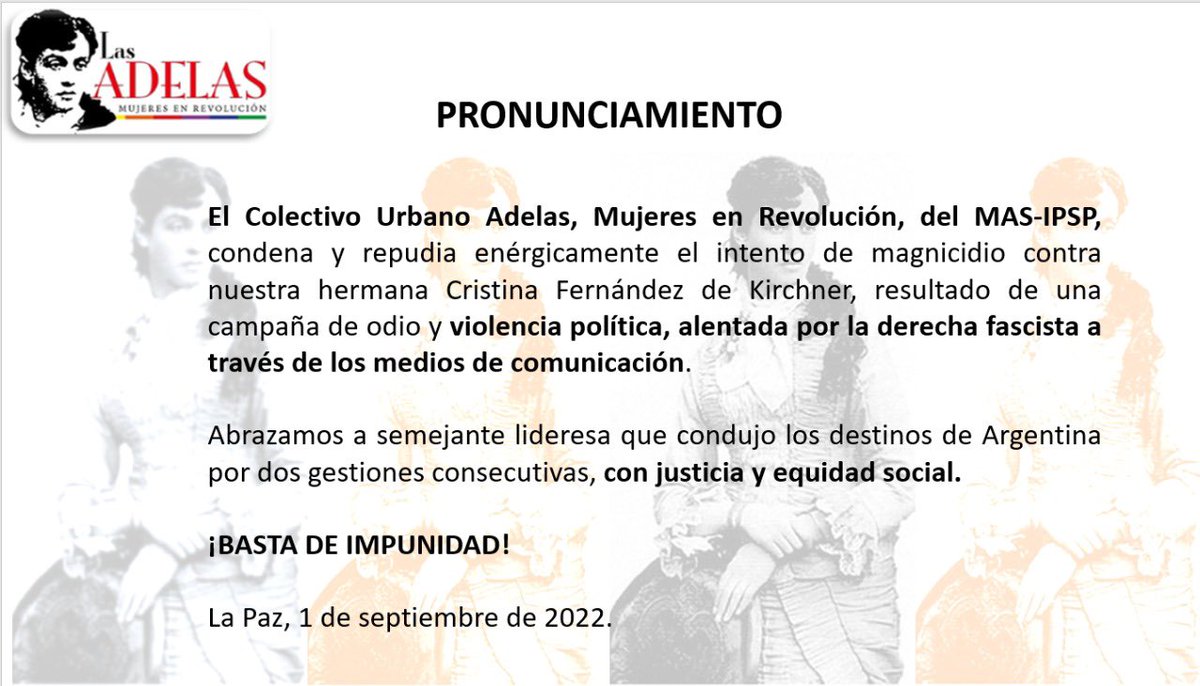Adelas, Mujeres en Revolución tweet media