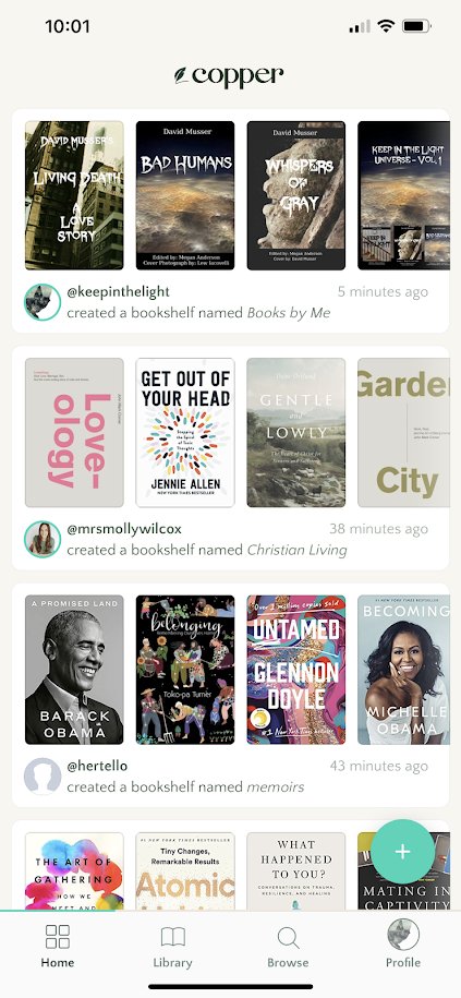 @copperbooks as an #indieAuthor I'm loving your app! I can see a lot of potential in this! Thank you for creating a place to talk to the readers If you like to #read or are an #author check it out. Also notice my bookshelf nice and big on the site.