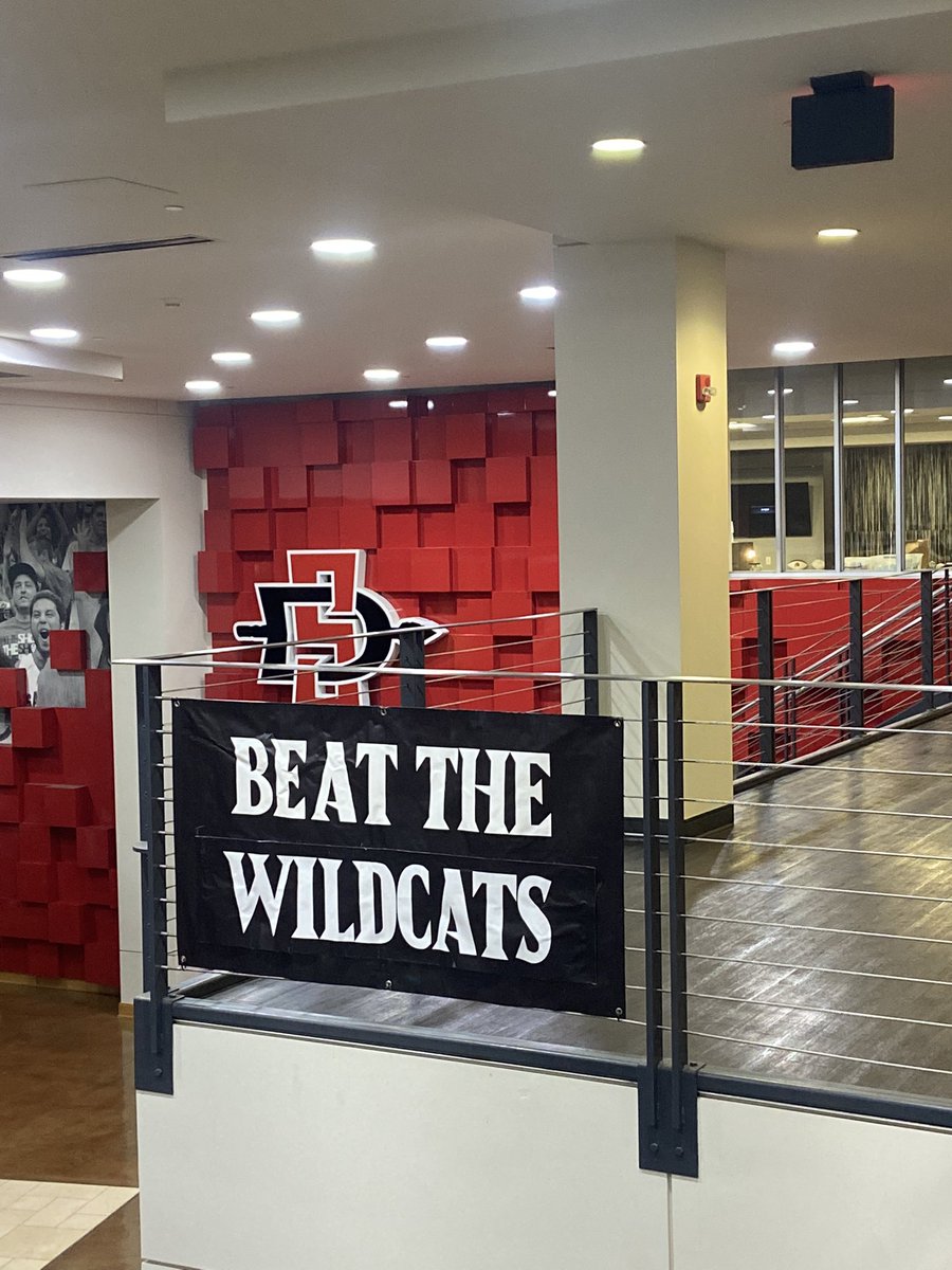 The time has come…Arizona Alum days are behind me, and it is an absolute honor to hang this sign and start the season with a LETS GO AZTECS. Beat the Cats. #itspersonal @joejoebanks33 @BirthMarkyMark @jxavier8 @Peterds8 @KCarlson33 @haleyford_13 @WhyTyler