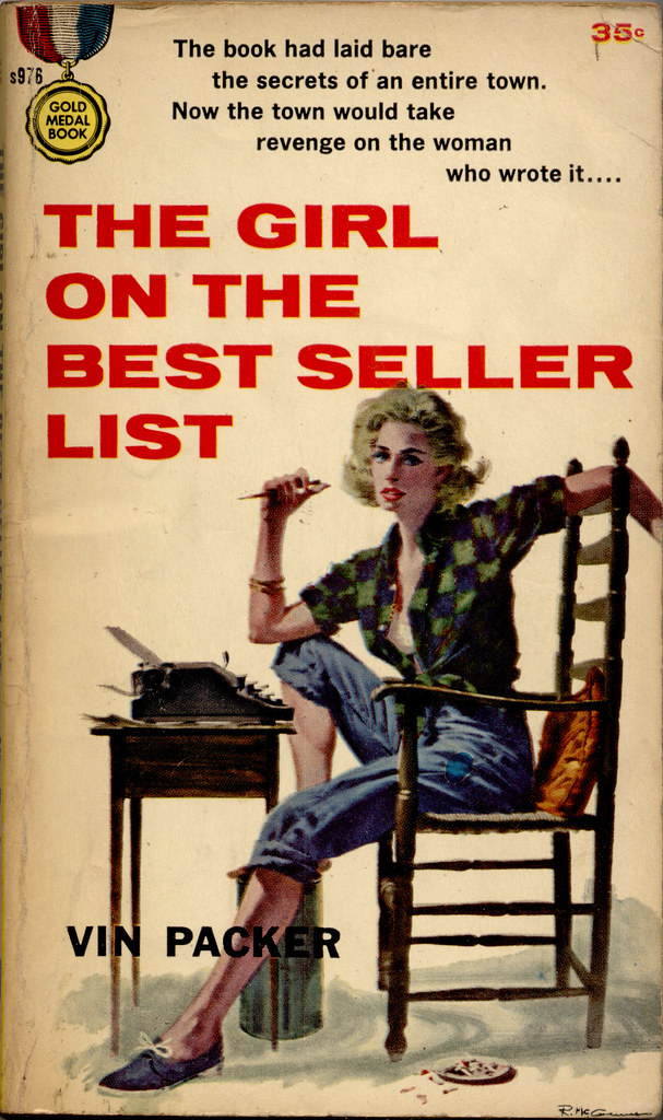 d4doome's tweet photo. #VinPacker #NoirFiction Vin Packer's The Girl on the Best Seller List, published 1960. A woman writes a sex and sin expose about her town and now lots of people want to kill her. Unusual, even slightly bizarre, but entertaining.
My review: https://t.co/pvKUVMJ6QU https://t.co/Ez08D0Frs3
