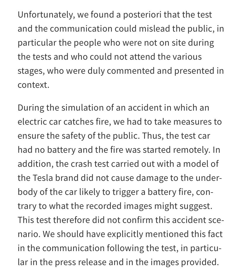 AXA Insurance apologizes for fake crash test of a Tesla vehicle.
