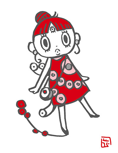 「百野瞳ちゃん。その5。#百目 #百野瞳 #もんすたーおとめちゃん 」|花小金井正幸＠喫茶宝石箱での個展。2023年開催予定のイラスト