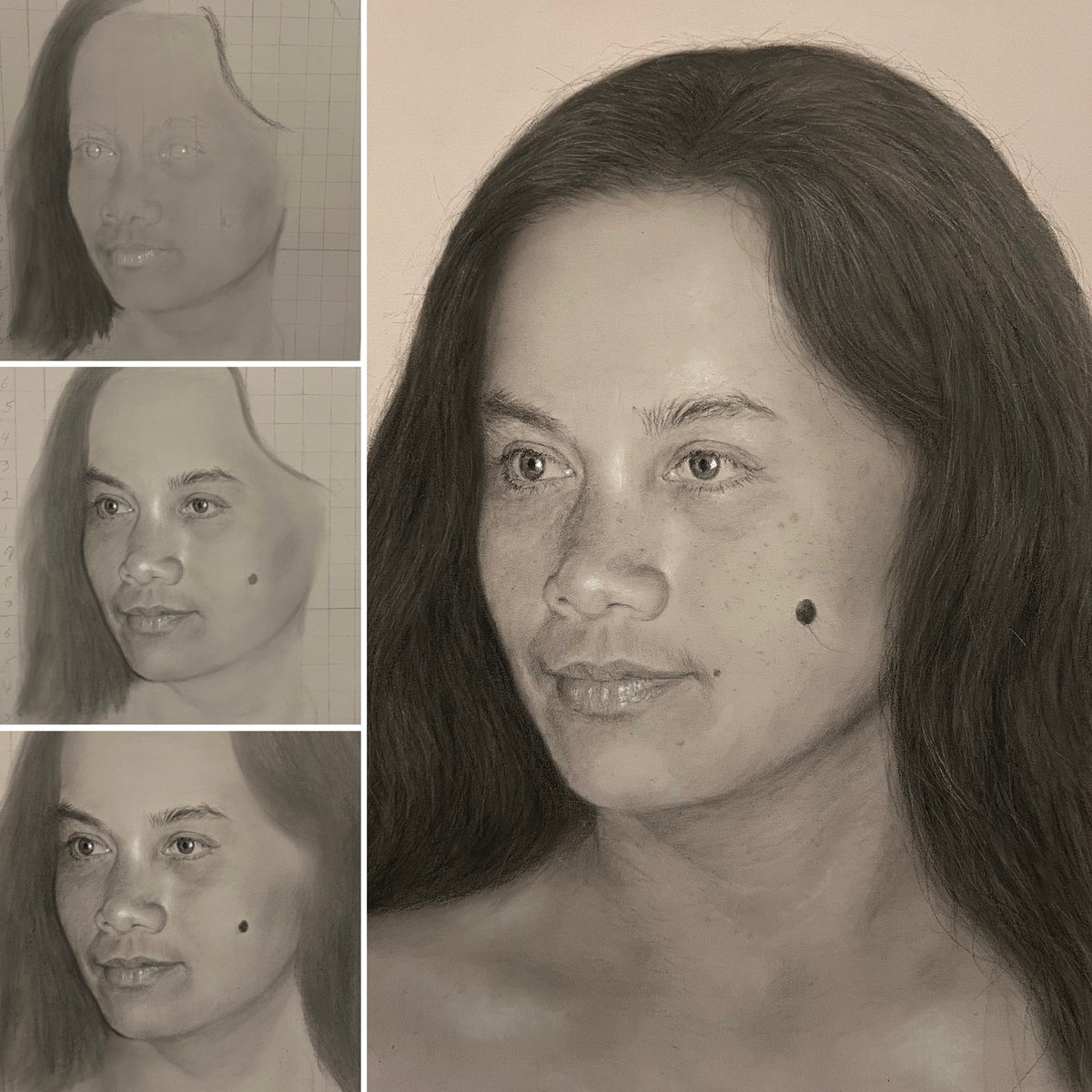 JimFitzartphoto's tweet photo. Jim’s latest charcoal portraits. https://t.co/dHhzCT6PEY #charcoal #realisticportraits #jimfitzpatrick #create4peace #portraitart #realisticportrait #naturalbeauty #water #portraits #charcoaldrawing #wet #drawing #beautymark #freckles #mole #atimtop60masters #AsianBeauties https://t.co/eFH9j70YIJ