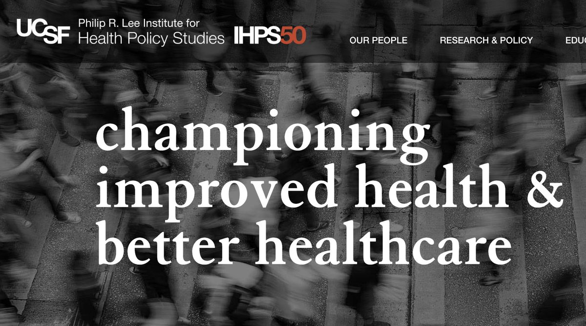 Health policy fellowship opportunity <a href="/UCSF_IHPS/">UCSF IHPS</a>! Applications are due Nov 7, 2022! Train with smart, fun people while learning the tools you need to transform health and healthcare.
healthpolicy.ucsf.edu/education-trai…