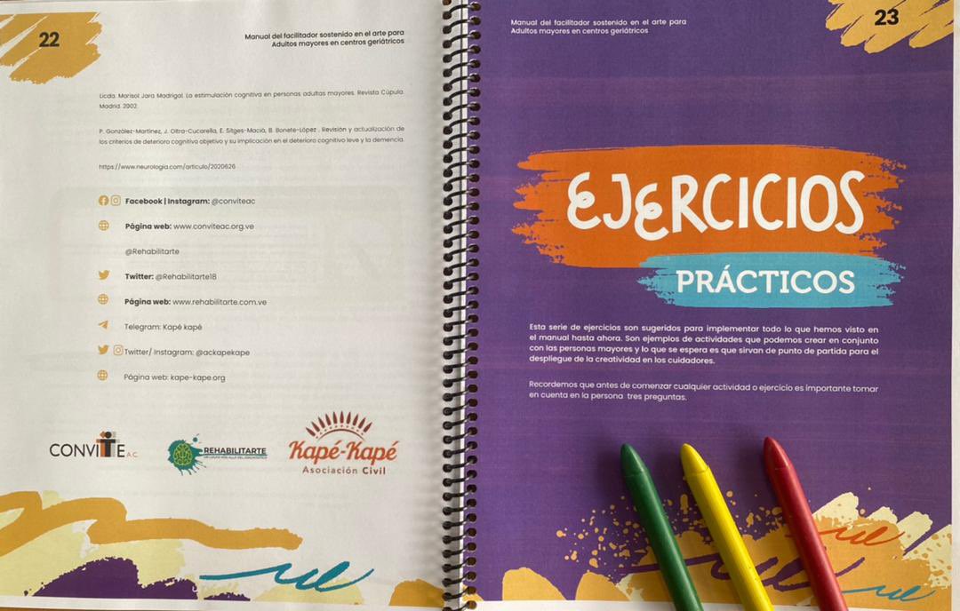 conviteac's tweet photo. Como parte de nuestro #AgeHumProject iniciativa financiada por el FHV, diseñamos manual de gimnasia cerebral dirigido a personas que residen en centros de atención de personas mayores, para que puedan promover el ejercicio de la memoria de manera amena y didáctica #SomosConvite https://t.co/PoPAnxCV9K