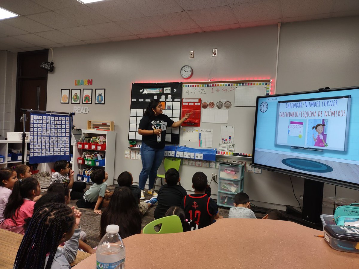 ajmteach's tweet image. Number Corner in action in our 1st grade classrooms! #BuildingMathematicians @HumbleISD_HE @HumbleElemMath