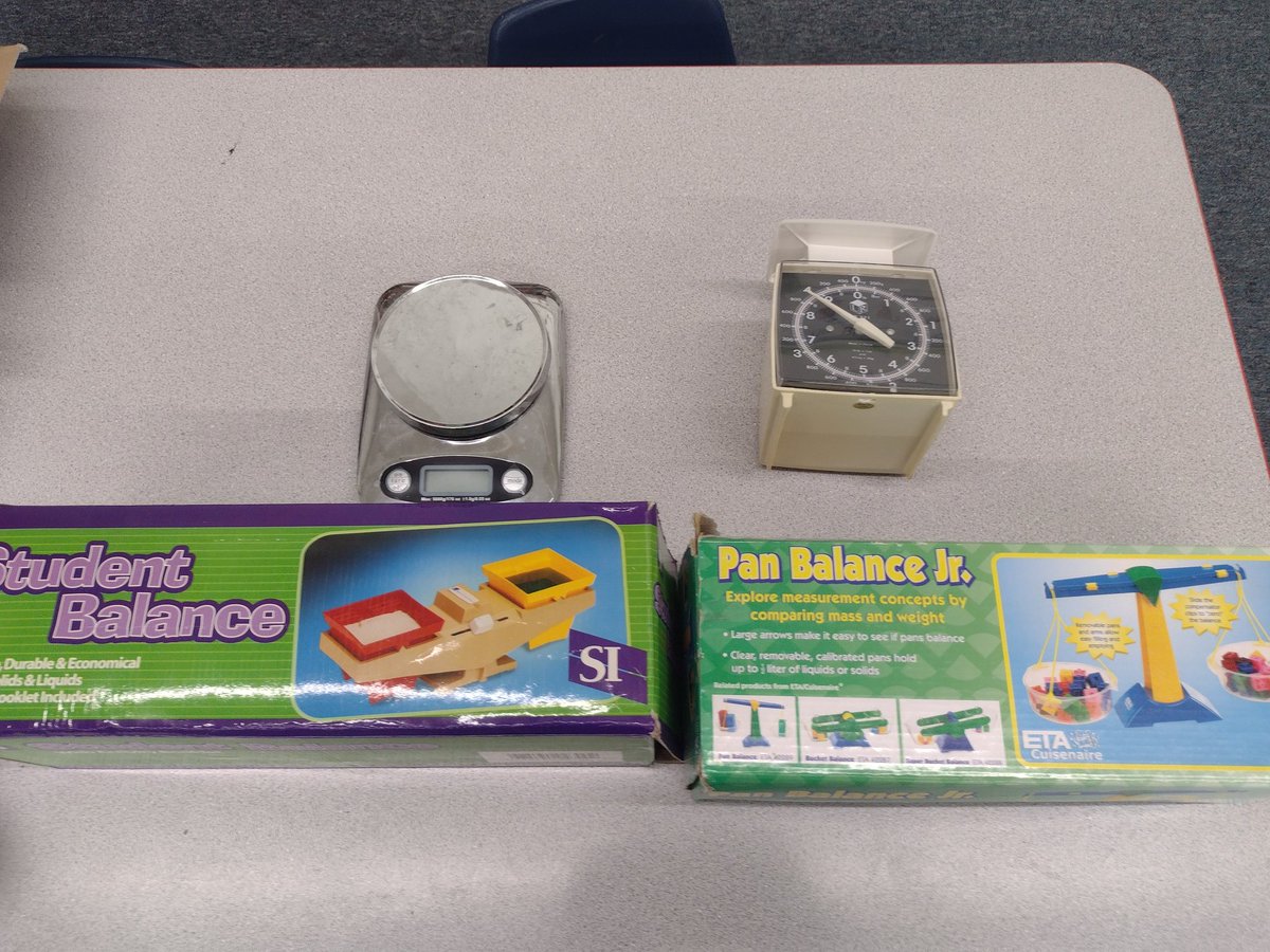 We have a baker's dozen of under used balance scales. What are your favorite ways to use these engaging tools to build high leverage math concepts in K-6 classrooms? #mtbos #iteach
