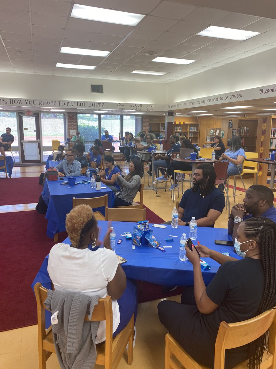 What better way to celebrate the staff EXCEEDING GROWTH at The Hive than to have a blue party. I’m so proud of the faculty and staff, and to think we are only beginning! <a href="/AnneChesnuttMS/">Anne Chesnutt Middle School</a>