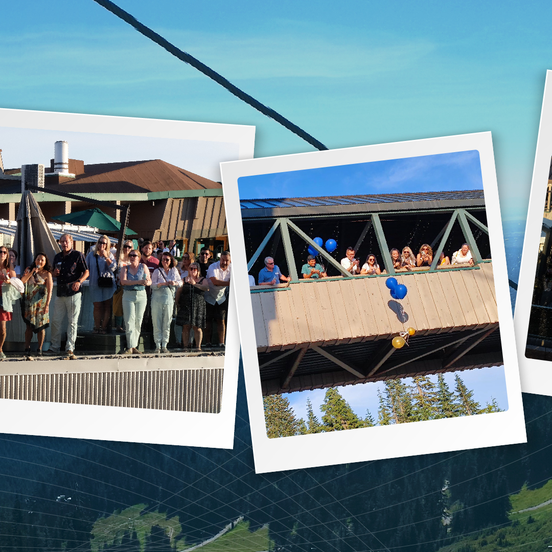 BlueShoreNews's tweet photo. Recently, our #BlueShoreFinancial employees came together to reconnect and celebrate successes. The setting of Grouse Mountain reflects our West Coast lifestyle and the amazing views were bright and full of possibilities, just like the future of BlueShore! #BlueShoreLife https://t.co/owIrKlNehj